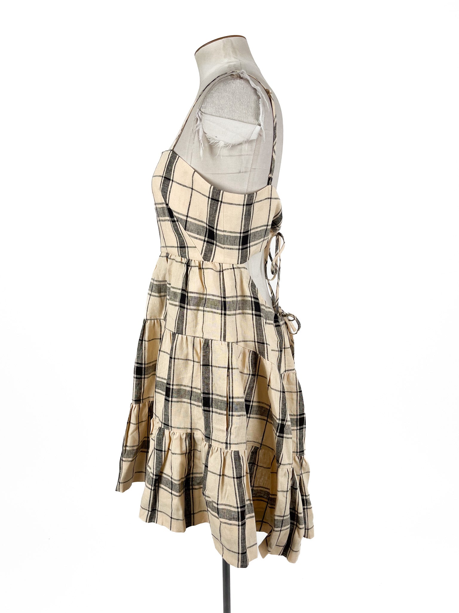 Shona Joy - Beige & Black Mini Dress (Size 16)